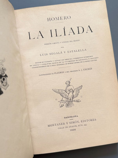 La Ilíada, Homero - Editorial Montaner y Simón, 1908
