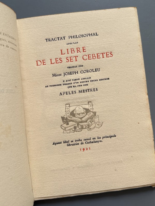 Libre de les set cebetes, Joseph Coroleu. Apel·les Mestres - 1921 - Antigularia (detalle 1)