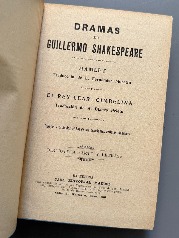 Dramas de Shakespeare - Casa Editorial Maucci, ca. 1900