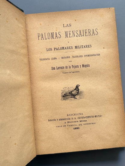 Las palomas mensajeras y los palomares militares, Lorenzo de la Tejera y Magnín - 1890
