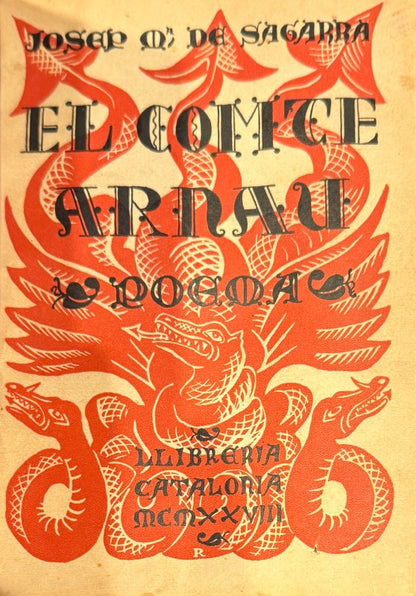 El comte Arnau, Josep Mª de Sagarra - Llibreria Catalonia, 1928 - Antigularia (detalle 1)