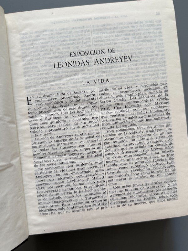 Obras escogidas, Leónidas Andreyev - Editorial Aguilar, 1955