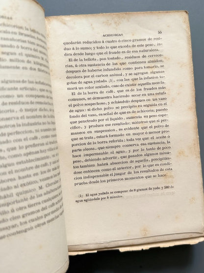 Falsificaciones de los alimentos y bebidas, Javier Agreda - Barcelona, 1877