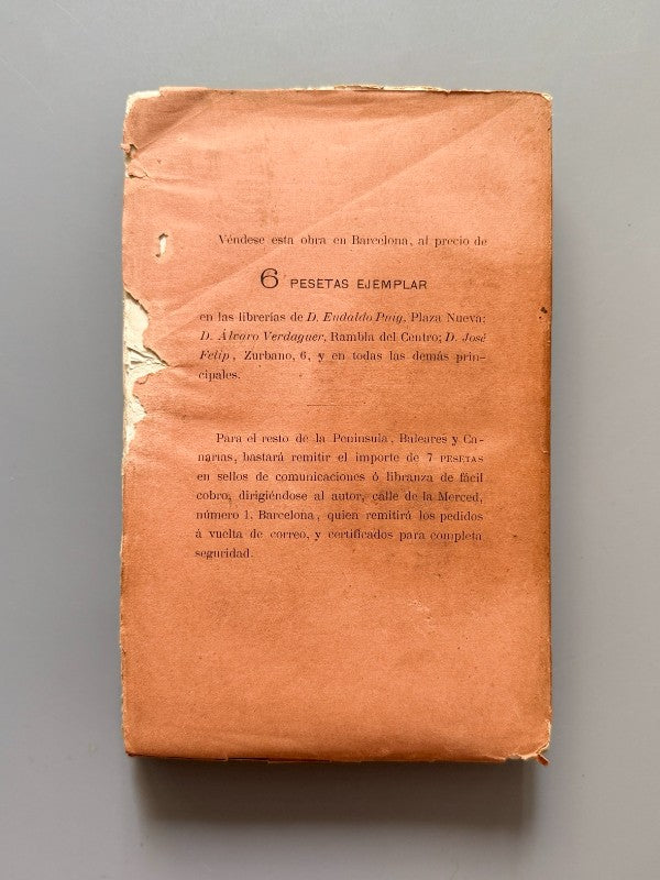 Falsificaciones de los alimentos y bebidas, Javier Agreda - Barcelona, 1877
