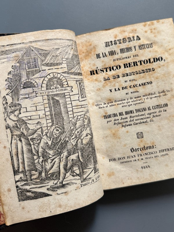 Historia de la vida, hechos y astucias del rústico Bertoldo - Juan Francisco Piferrer, 1844