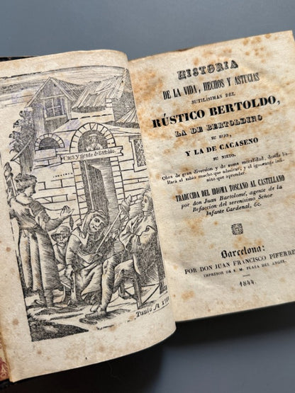 Historia de la vida, hechos y astucias del rústico Bertoldo - Juan Francisco Piferrer, 1844