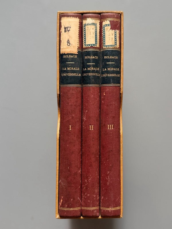 La morale universelle ou Les devoirs de l'Homme, Baron d' Holbach - Masson et fils libraires, 1820