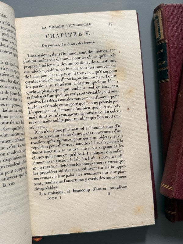 La morale universelle ou Les devoirs de l'Homme, Baron d' Holbach - Masson et fils libraires, 1820