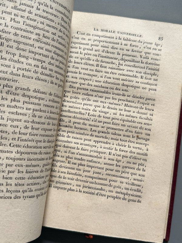 La morale universelle ou Les devoirs de l'Homme, Baron d' Holbach - Masson et fils libraires, 1820