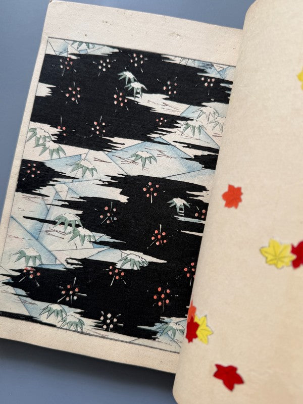 Japón. Libro de diseños japoneses, xilografía. Vol. I y V - periodo Meiji o Taisho