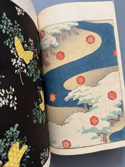 Japón. Libro de diseños japoneses, xilografía. Vol. I y V - periodo Meiji o Taisho