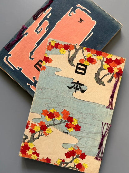 Japón. Libro de diseños japoneses, xilografía. Vol. I y V - periodo Meiji o Taisho
