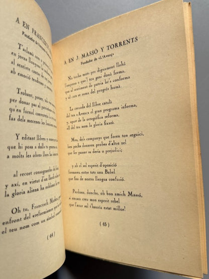 Sonata en tres tiempos, Ramón Miquel y Planas (ej. nº143 Joan d'Ivori) - Imprenta Altés, 1939