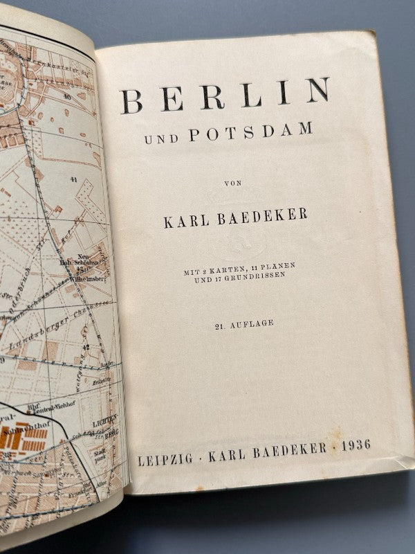 Berlin und Potsdam (Olimpiadas de Berlín 1936), Karl Baedeker - Leipzig, 1936 - Antigularia (detalle 3)