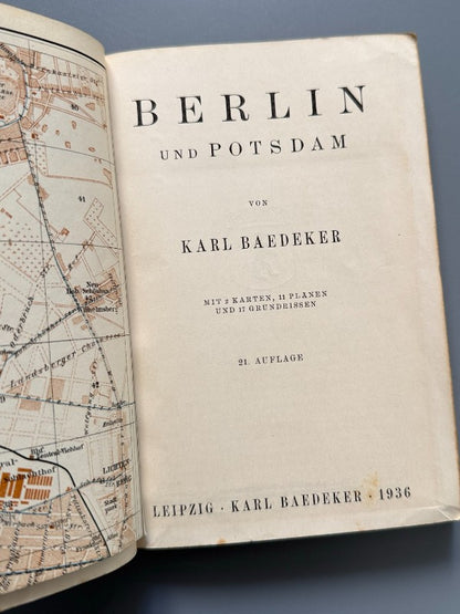 Berlin und Potsdam (Olimpiadas de Berlín 1936), Karl Baedeker - Leipzig, 1936 - Antigularia (detalle 3)