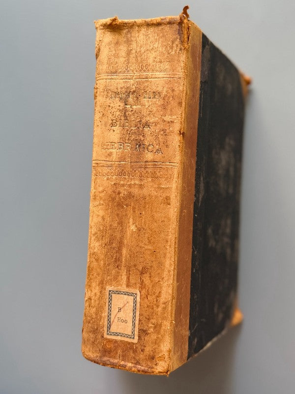 Biblia hebraica. Augustus Hahn - Sumptibus Ernesti Bredtii, 1911