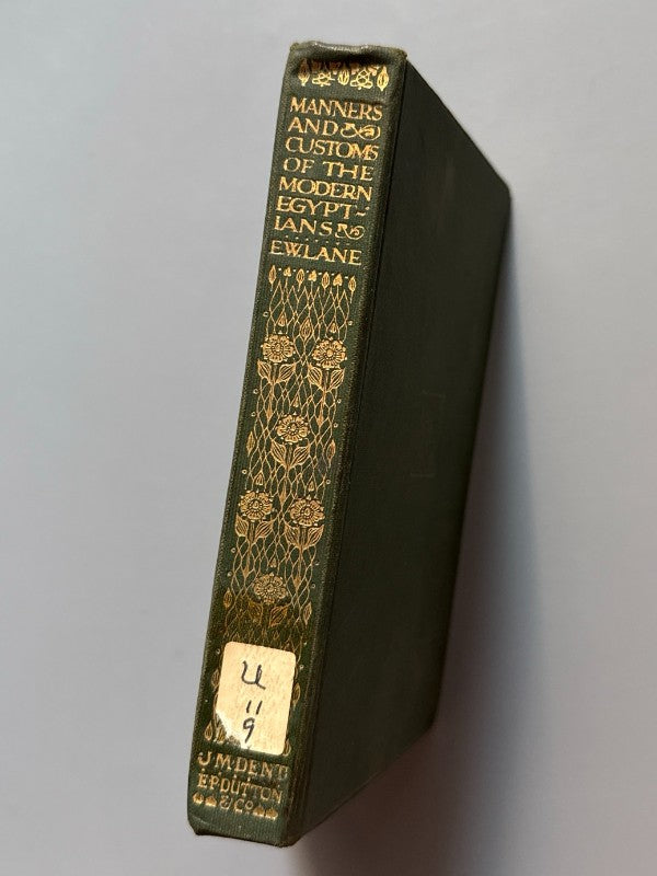 The manners and customs of the modern egyptians, Edward William Lane - J. M. Dent & Co, ca. 1920