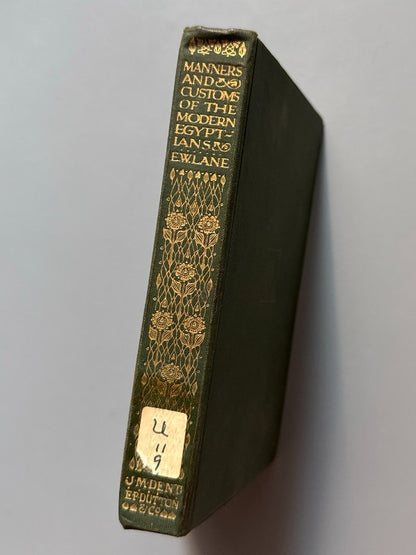 The manners and customs of the modern egyptians, Edward William Lane - J. M. Dent & Co, ca. 1920
