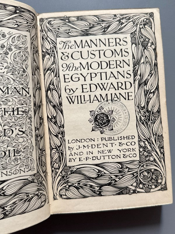 The manners and customs of the modern egyptians, Edward William Lane - J. M. Dent & Co, ca. 1920