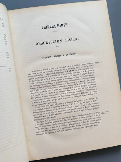 Descripción física y geológica de la provincia de Madrid, Casiano de Prado - Imprenta Nacional, 1864