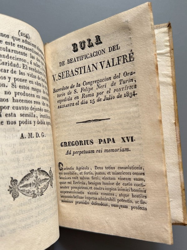 Compendio de la vida del beato Sebastián Valfré - Joaquín Abadal, 1835