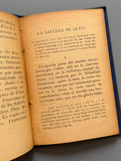 La azucena de Quito, Antonia Rodríguez de Ureta (dedicado) - Libreria de Montserrat, 1891