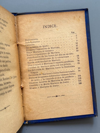 La azucena de Quito, Antonia Rodríguez de Ureta (dedicado) - Libreria de Montserrat, 1891