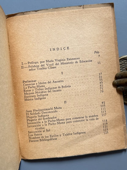 Indianismo, Mercedes Anaya de Urquidi - Sociedad Editora Latino-Americana, 1947