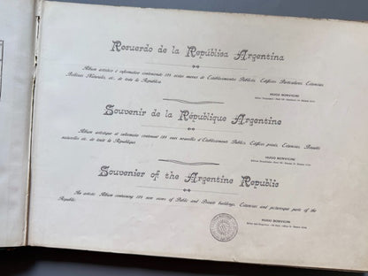 Recuerdo de la República Argentina - Hugo Bonvicini, ca. 1920