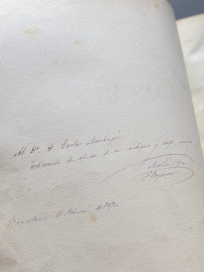 Los meses (dedicatoria de Mañé y Flaquer) - Imprenta de Henrich y Comp., 1889