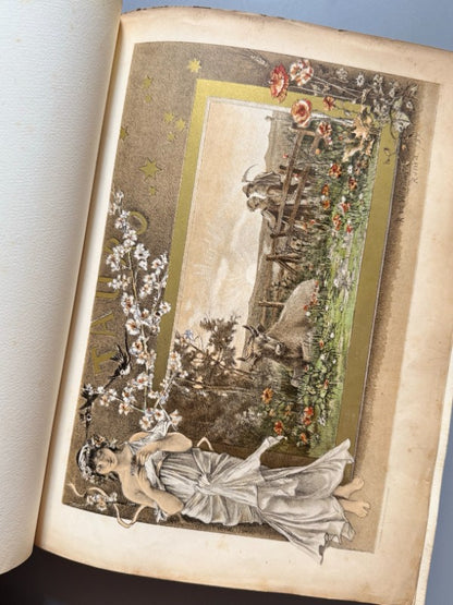 Los meses (dedicatoria de Mañé y Flaquer) - Imprenta de Henrich y Comp., 1889