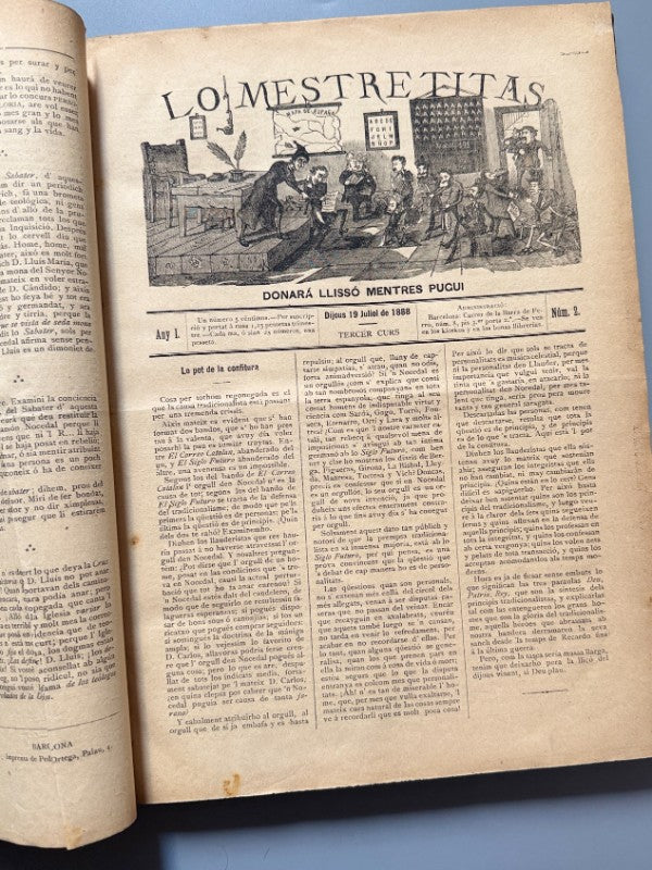 Lo Mestre Titas y L'Espurna. Semanarios tradicionalistas completos (carlismo) - 1888-1890
