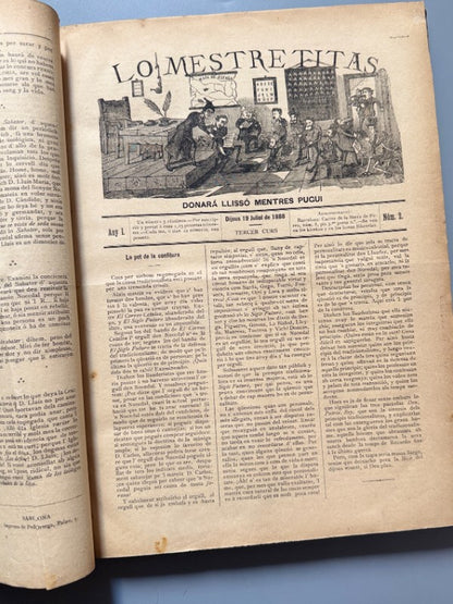 Lo Mestre Titas y L'Espurna. Semanarios tradicionalistas completos (carlismo) - 1888-1890