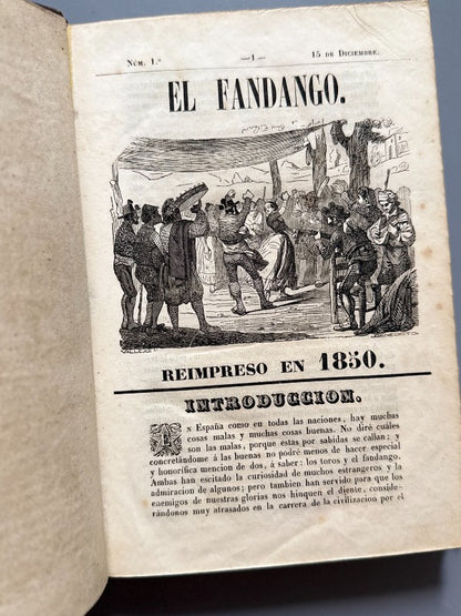 El Fandango. Revista satírica, completa (reimpresión 1850), Wenceslao Ayguals - Sociedad Literaria