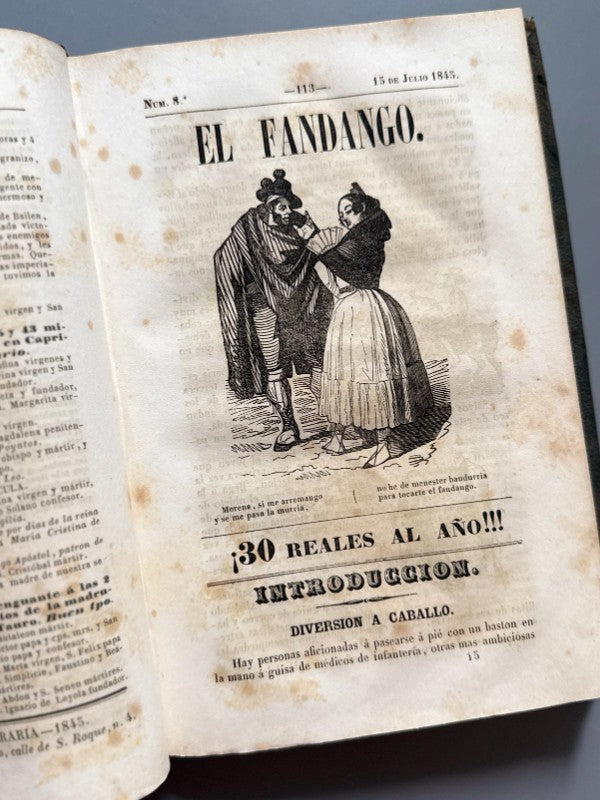 El Fandango. Revista satírica, completa (reimpresión 1850), Wenceslao Ayguals - Sociedad Literaria