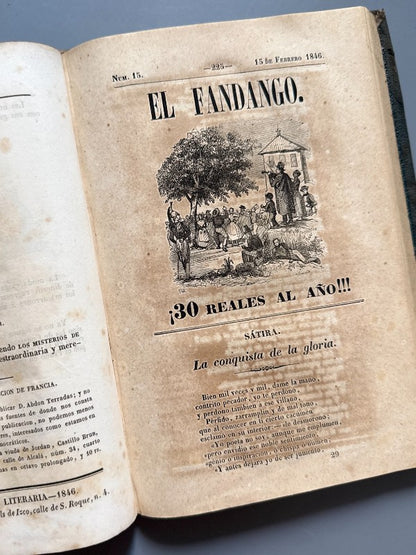 El Fandango. Revista satírica, completa (reimpresión 1850), Wenceslao Ayguals - Sociedad Literaria