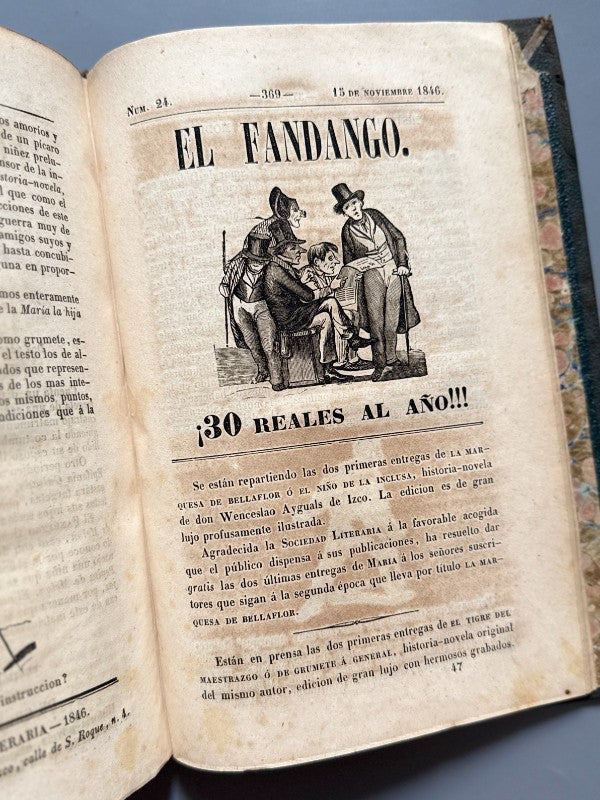 El Fandango. Revista satírica, completa (reimpresión 1850), Wenceslao Ayguals - Sociedad Literaria