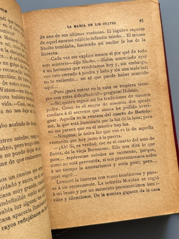 La marca de los cuatro, El pulgar del ingeniero..., Arthur Conan Doyle - La Novela Ilustrada, c.1910