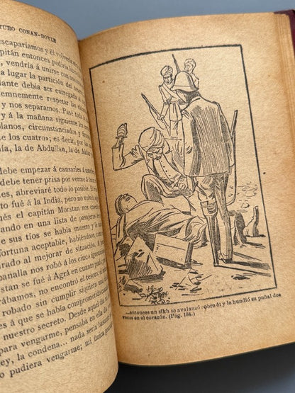 La marca de los cuatro, El pulgar del ingeniero..., Arthur Conan Doyle - La Novela Ilustrada, c.1910
