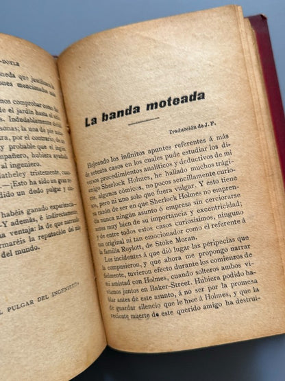 La marca de los cuatro, El pulgar del ingeniero..., Arthur Conan Doyle - La Novela Ilustrada, c.1910