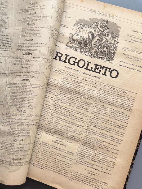 Rigoleto: Periódico Progresisto. Segunda época (144 números) -  1882-1883