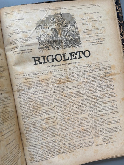 Rigoleto: Periódico Progresisto. Segunda época (144 números) -  1882-1883