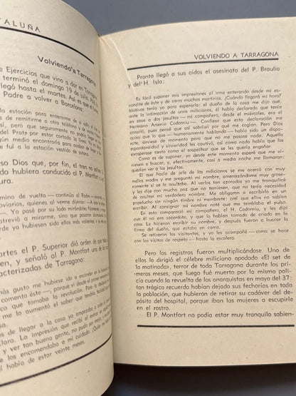 Los Jesuitas en el Levante Rojo 1936-1939. Cataluña y Valencia - Imprenta Revista Ibérica