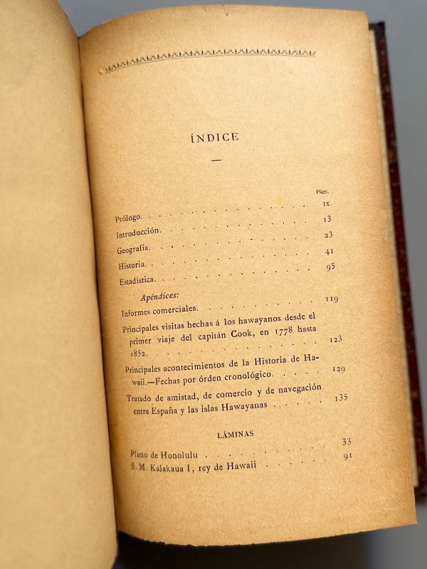 El Reino de Hawaii, R. Monner Sans - Librería de Juan Llordachs, 1883