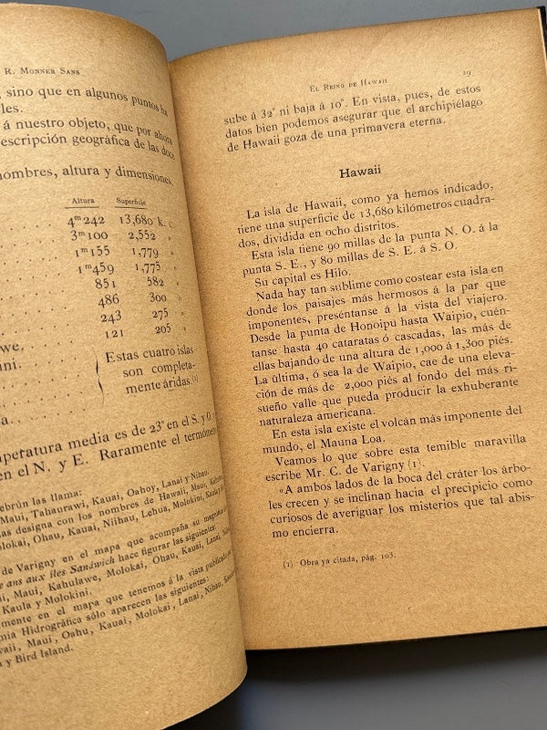 El Reino de Hawaii, R. Monner Sans - Librería de Juan Llordachs, 1883