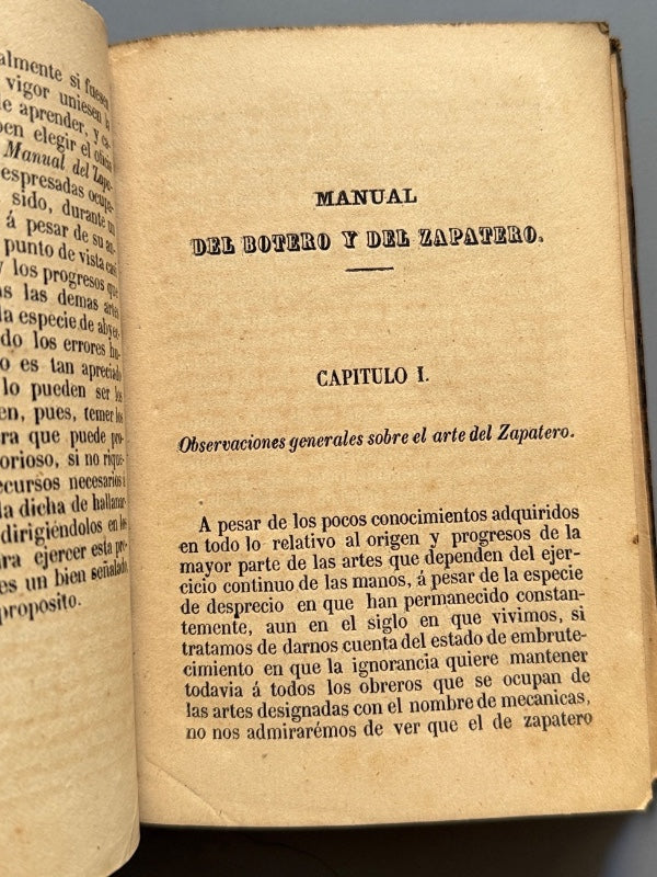 Manual del botero y del zapatero, J. Morin - Imp. de D. Francisco Diaz Pedregal, 1859