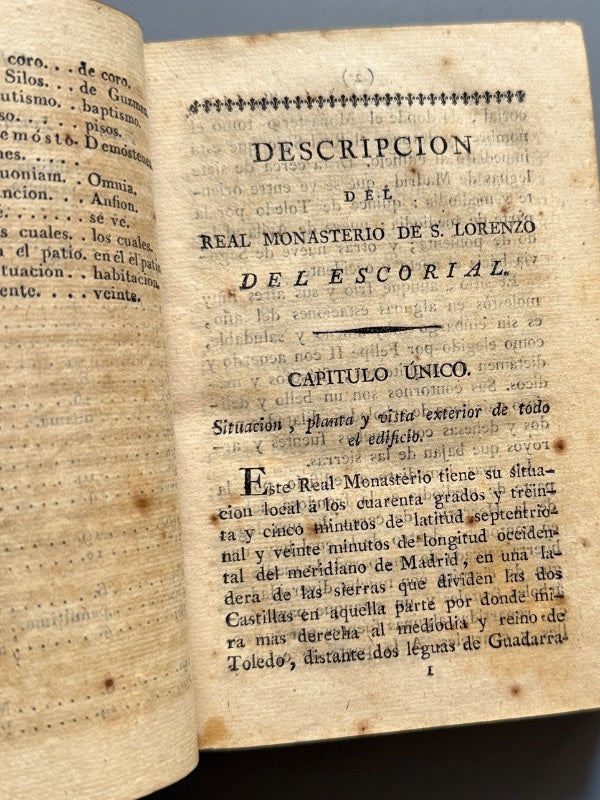 Descripción artística del Real Monasterio del Escorial, Damian Bermejo - Madrid, 1820