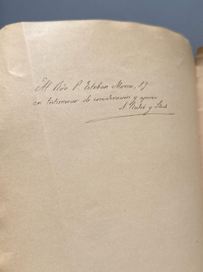 Discurso tercer centenario de la publicación del "Quijote" - Antonio Rubió y Lluch, 1905