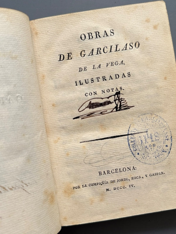 Obras de Garcilaso de la Vega - Compañía de Jordi, Roca y Gaspar, 1804
