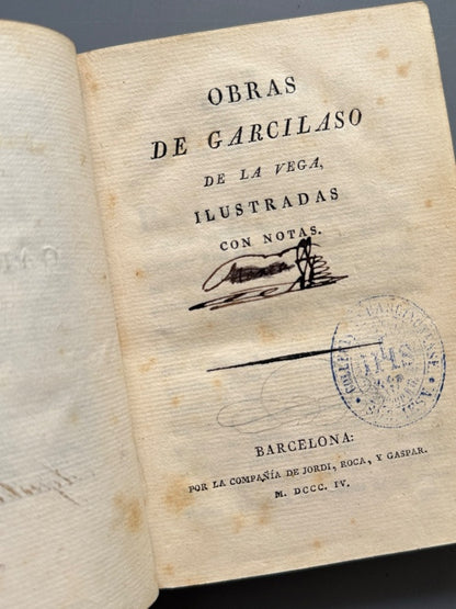 Obras de Garcilaso de la Vega - Compañía de Jordi, Roca y Gaspar, 1804
